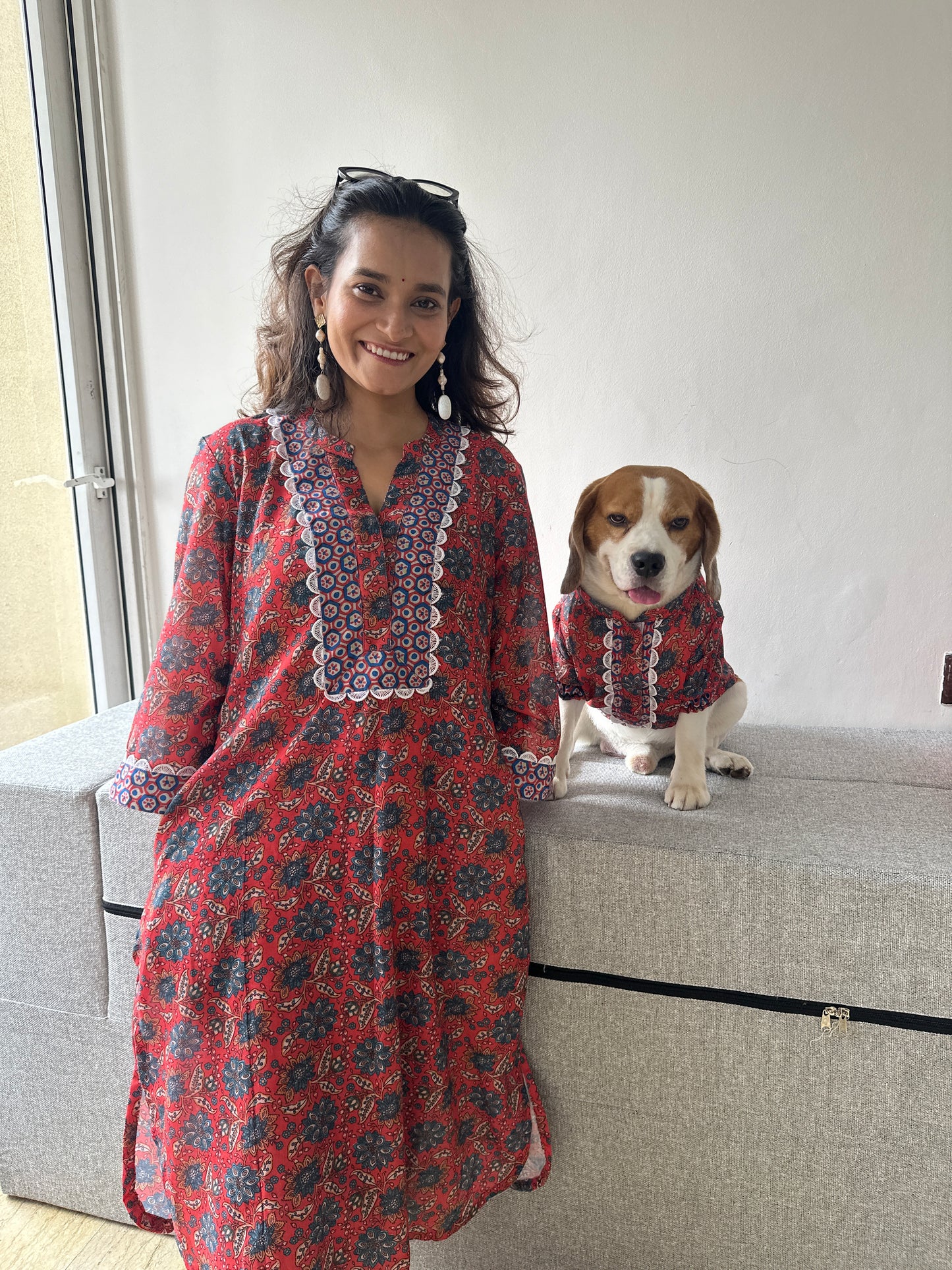 Red Kurta Twinning set