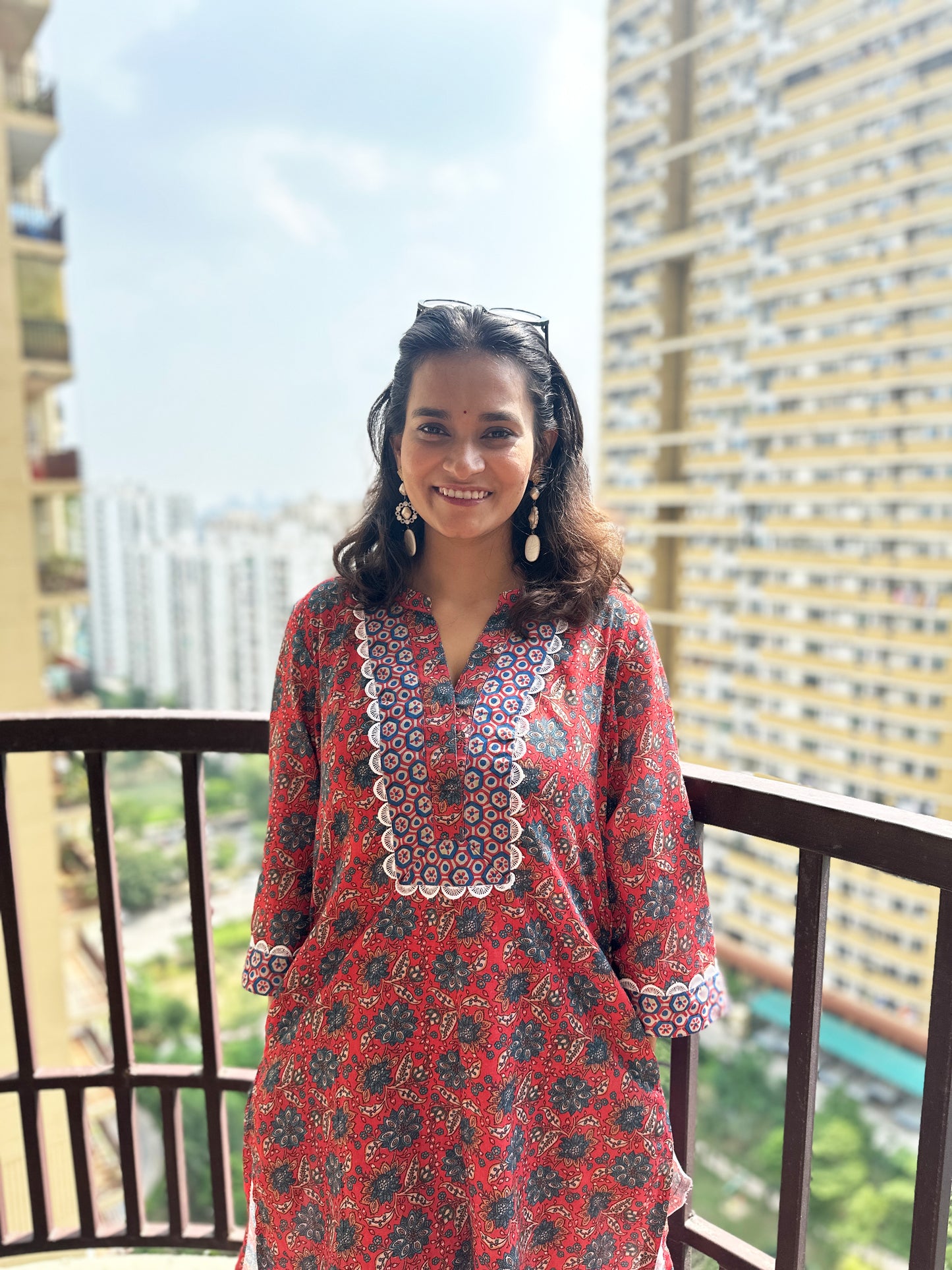 Red Floral Salwar Set