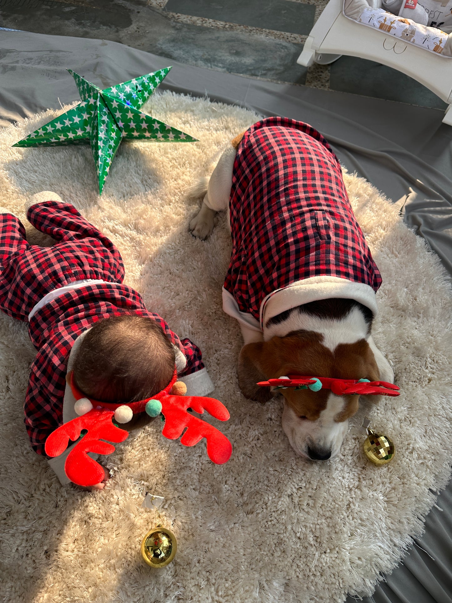 Red Plaid Twinning set