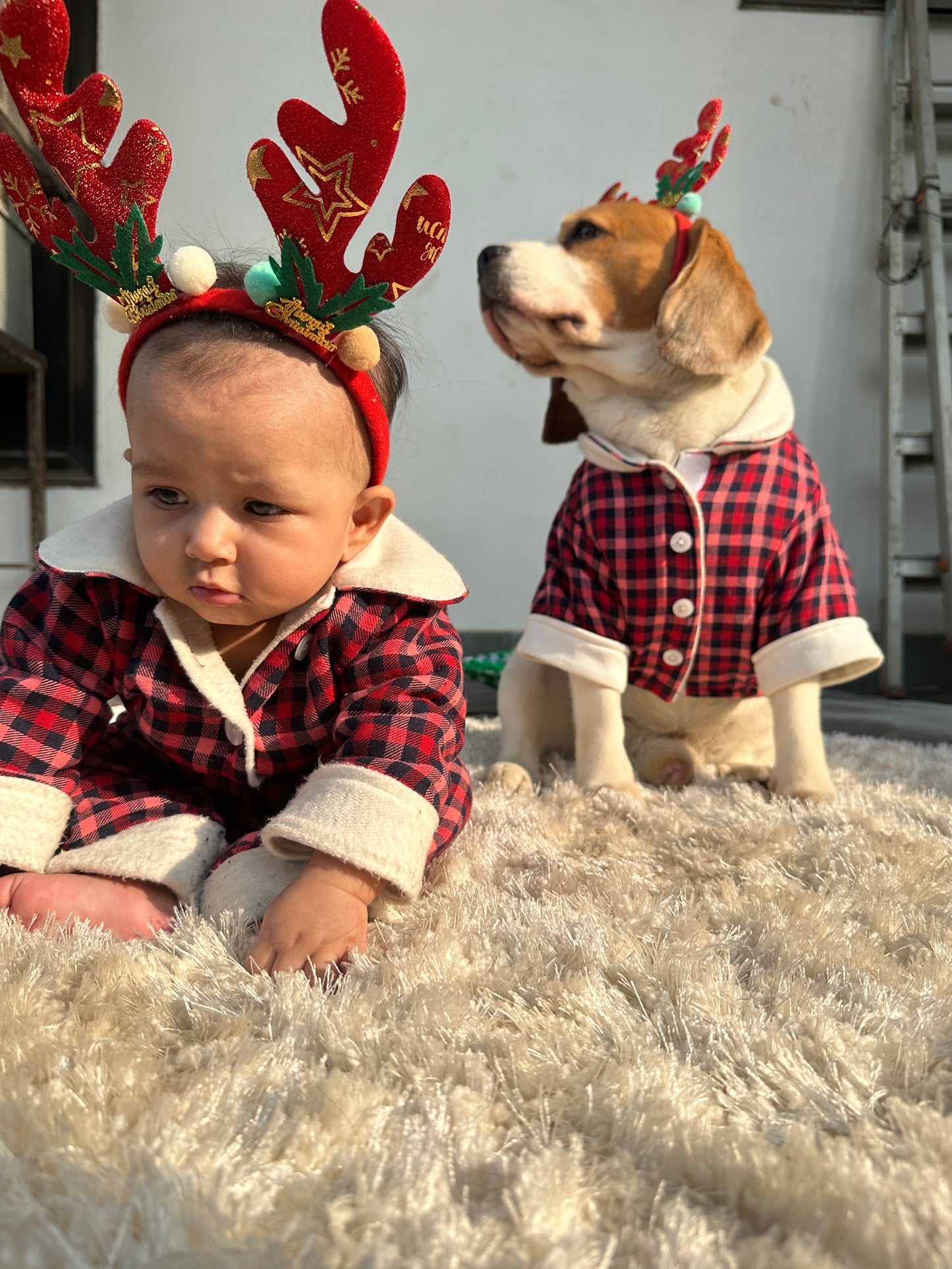 Red Plaid Twinning set