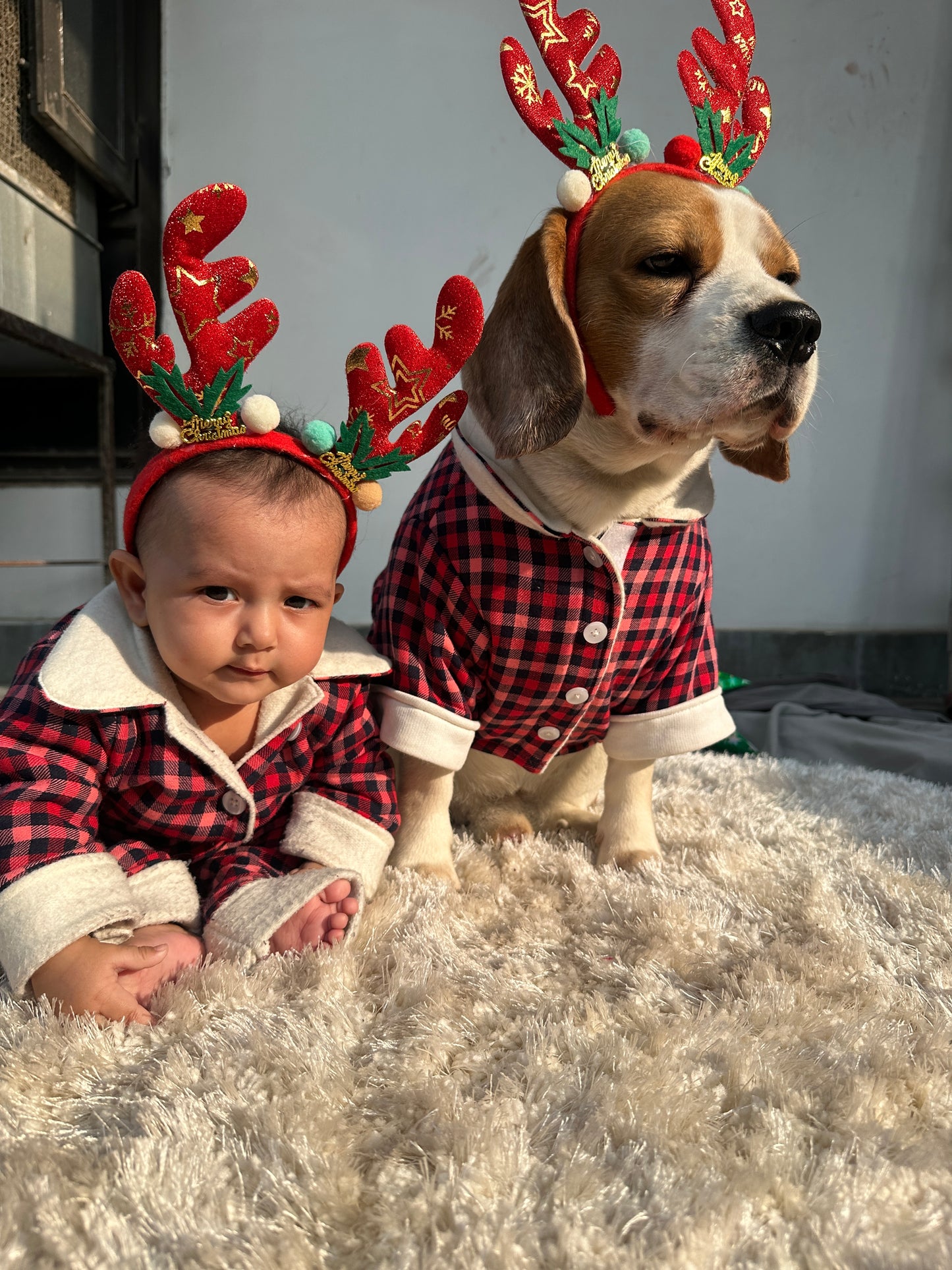 Red Plaid Twinning set