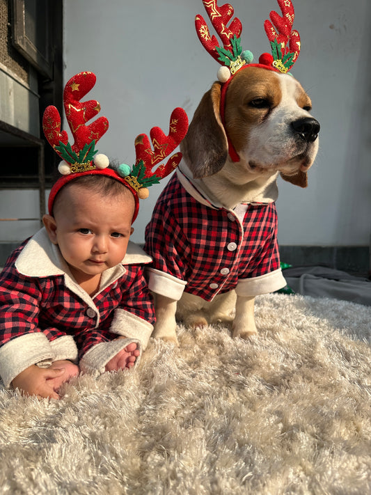Red Plaid Twinning set