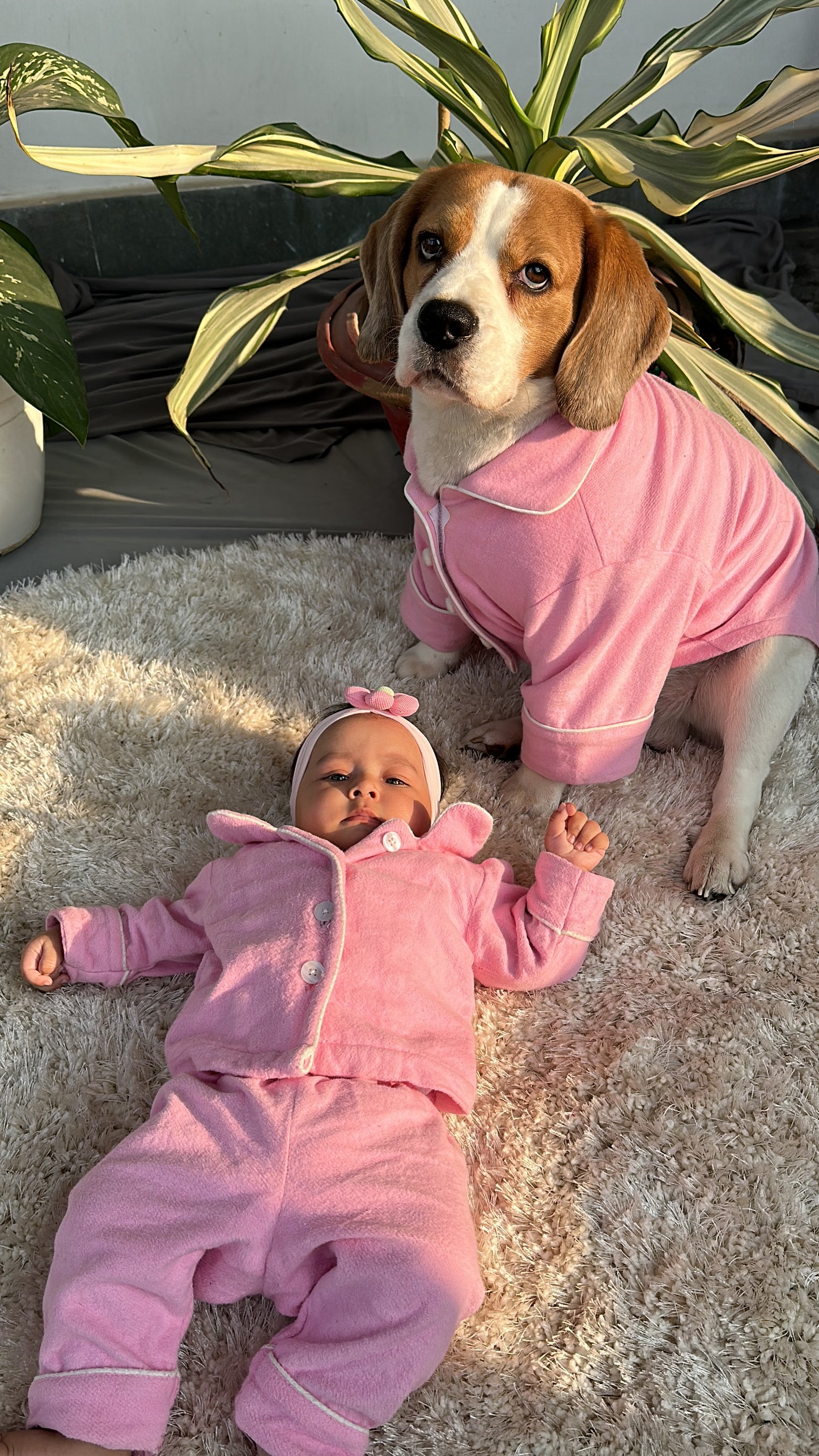 Pink Night Suit Twinning set