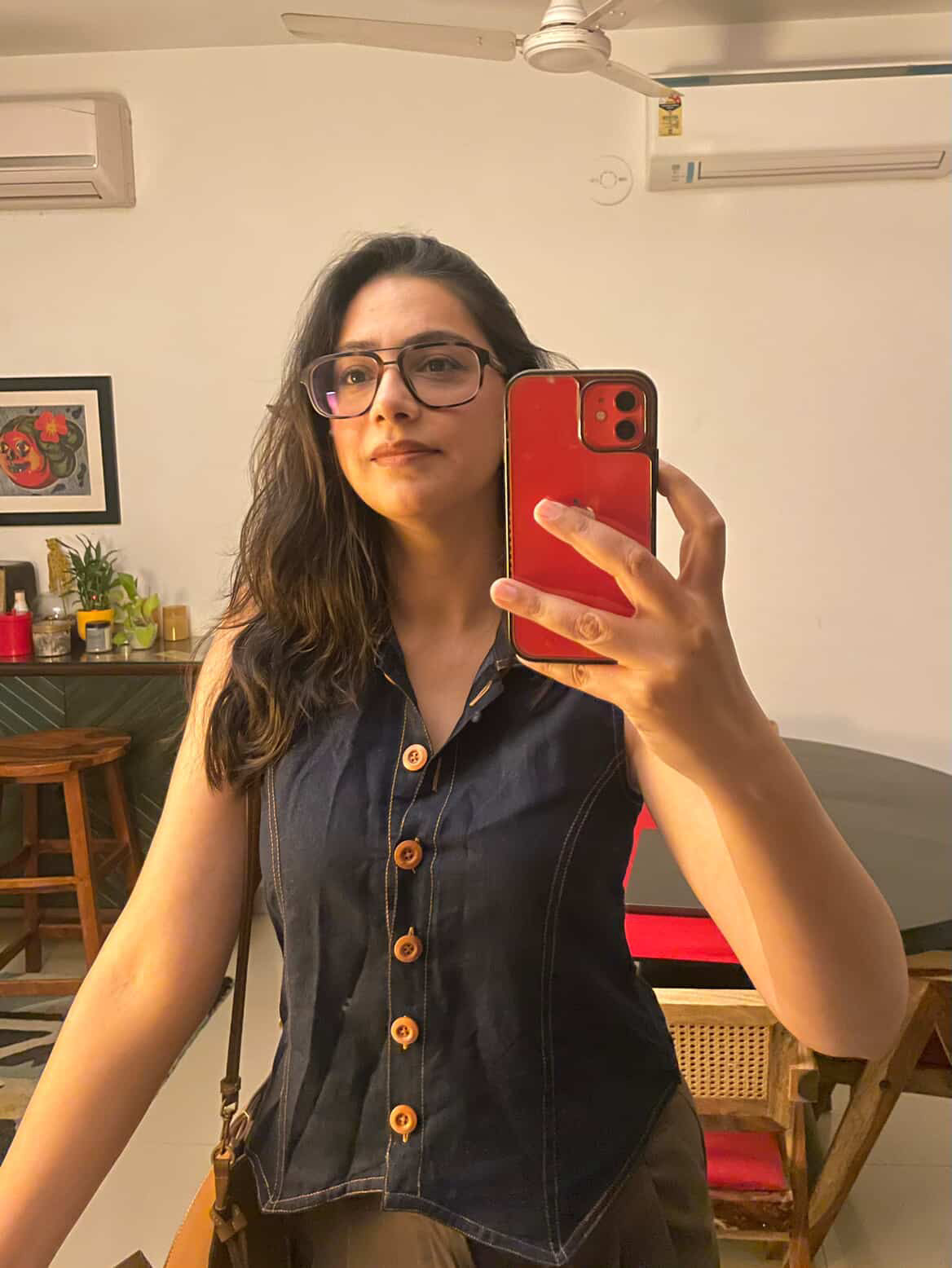 Denim Vest Twinning set