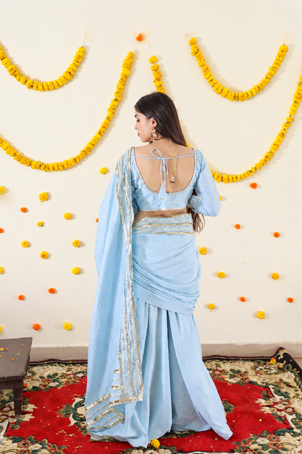 Blue Sharara Twinning set