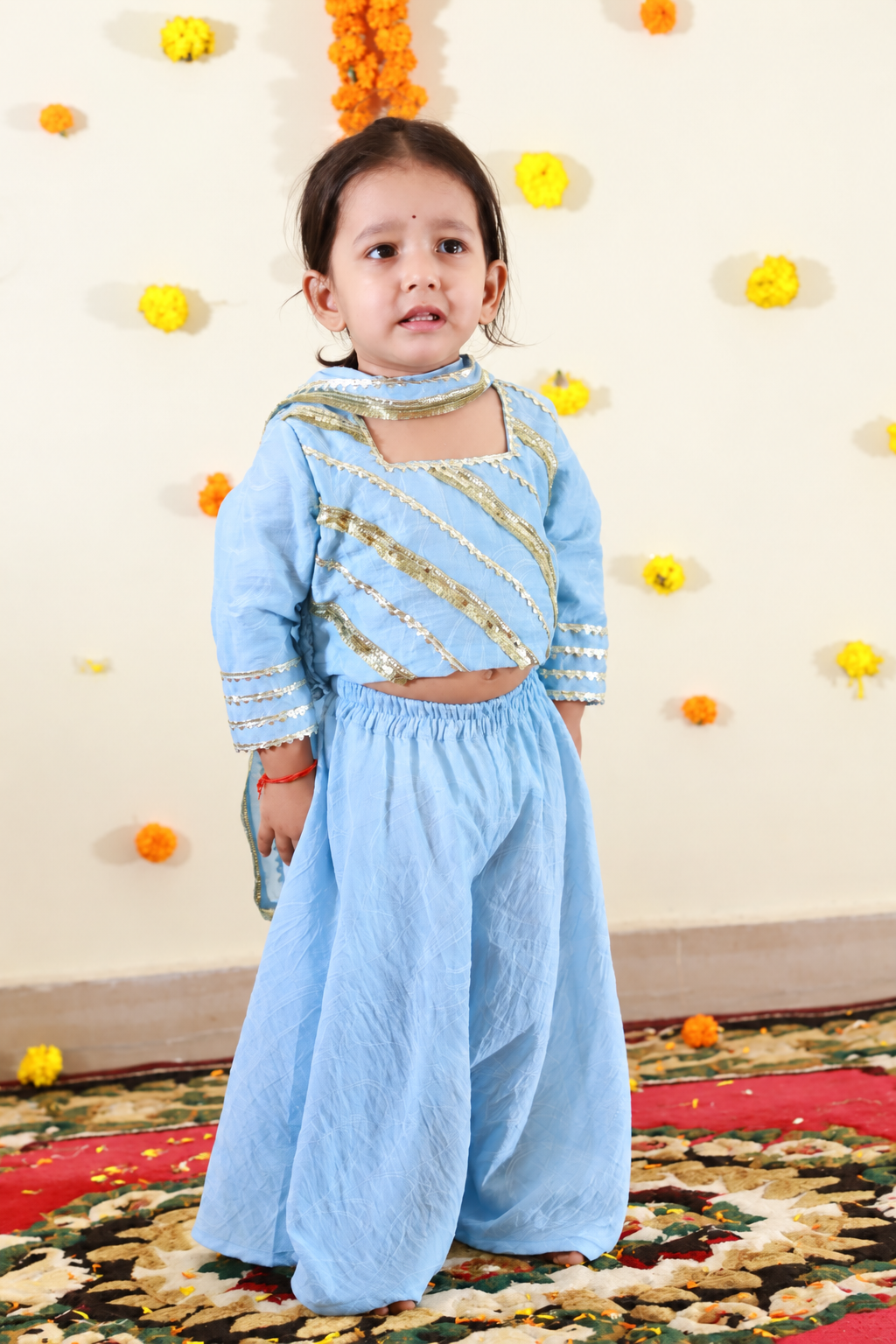 Blue Sharara set
