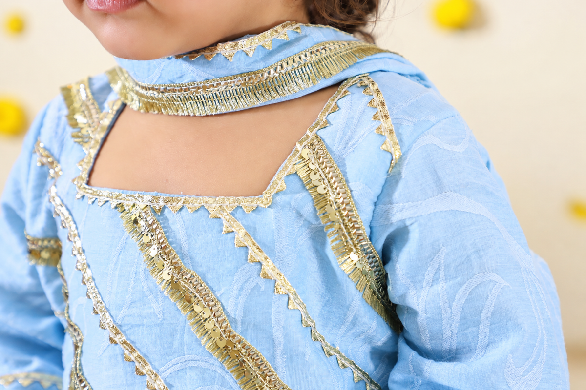 Blue Sharara set