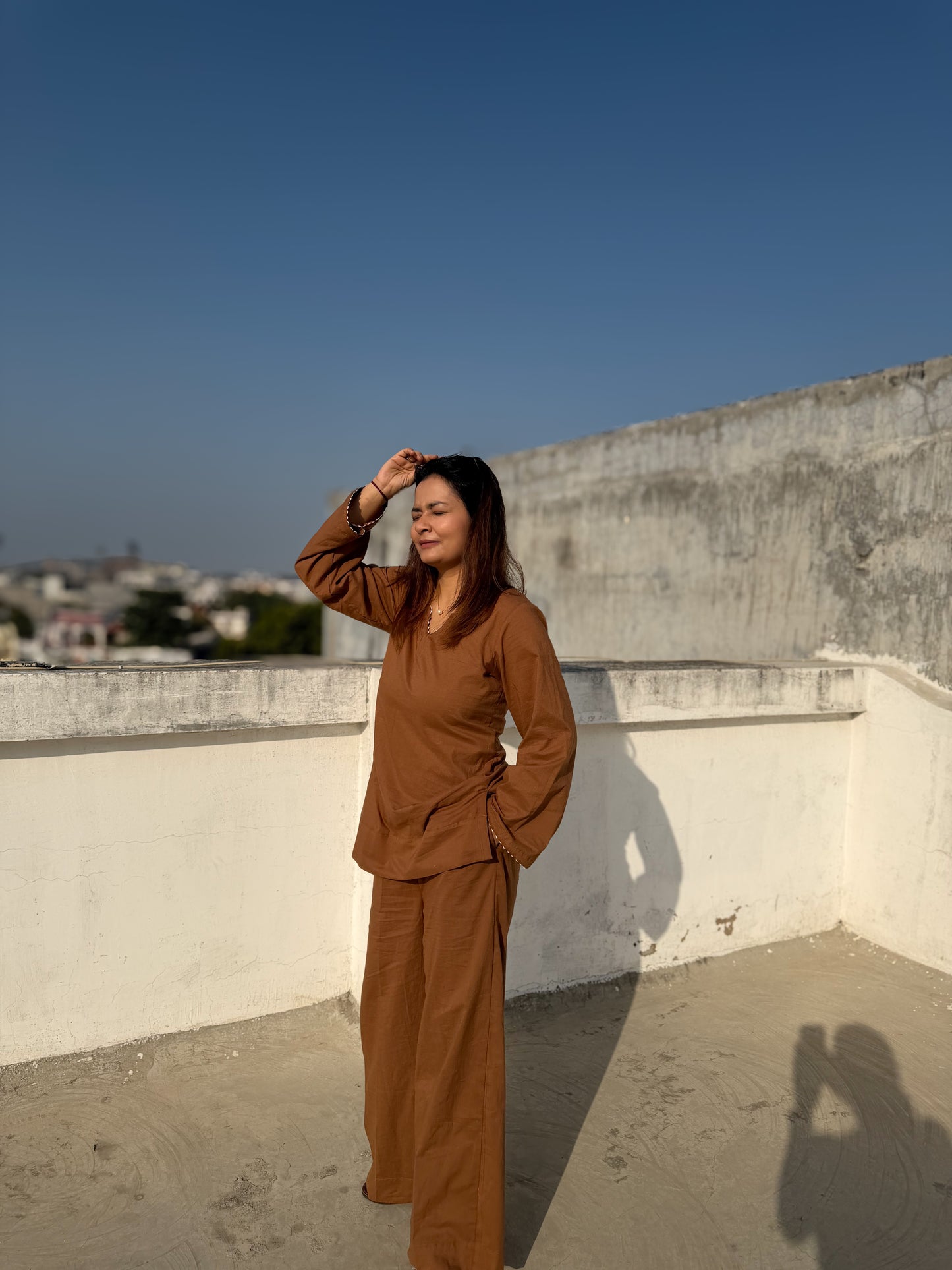 Brown Kurta Co-ord set