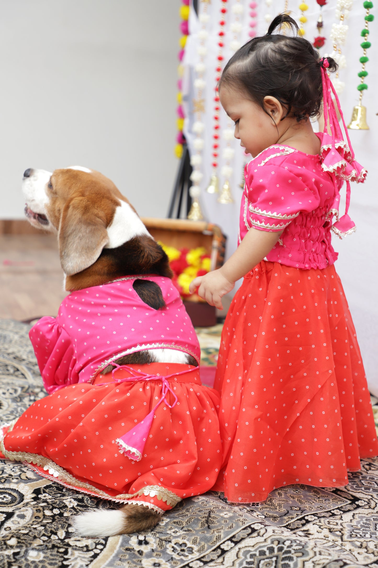 Pink Lehenga choli Twinning set