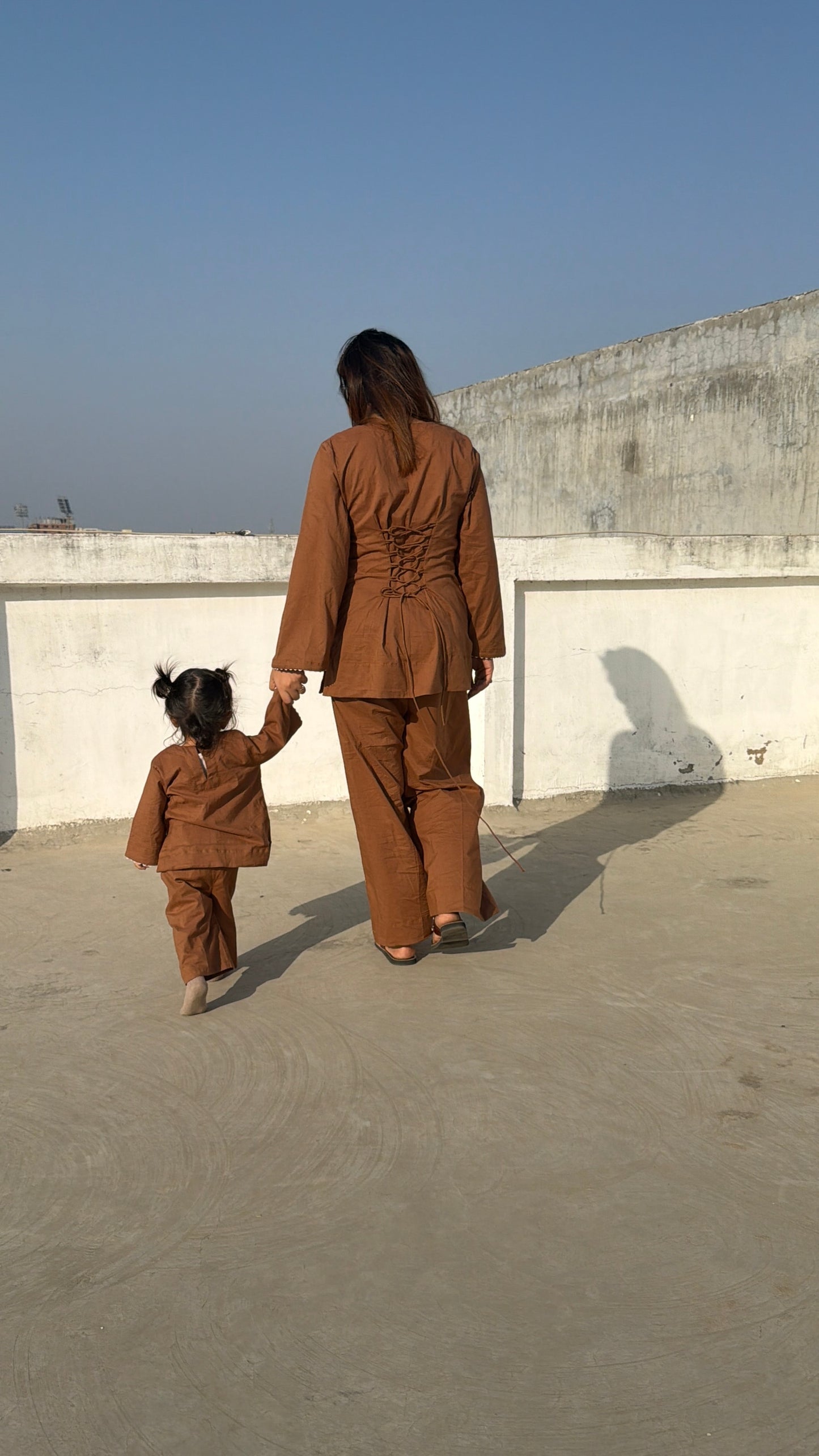 Brown Kurta Twinning Set