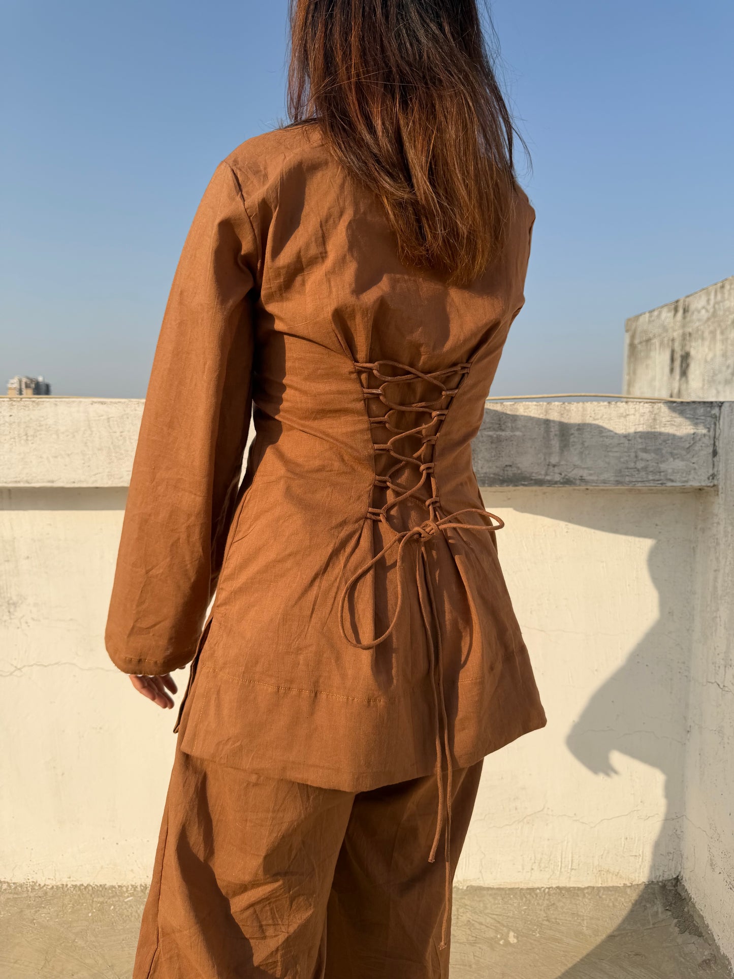 Brown Kurta Co-ord set