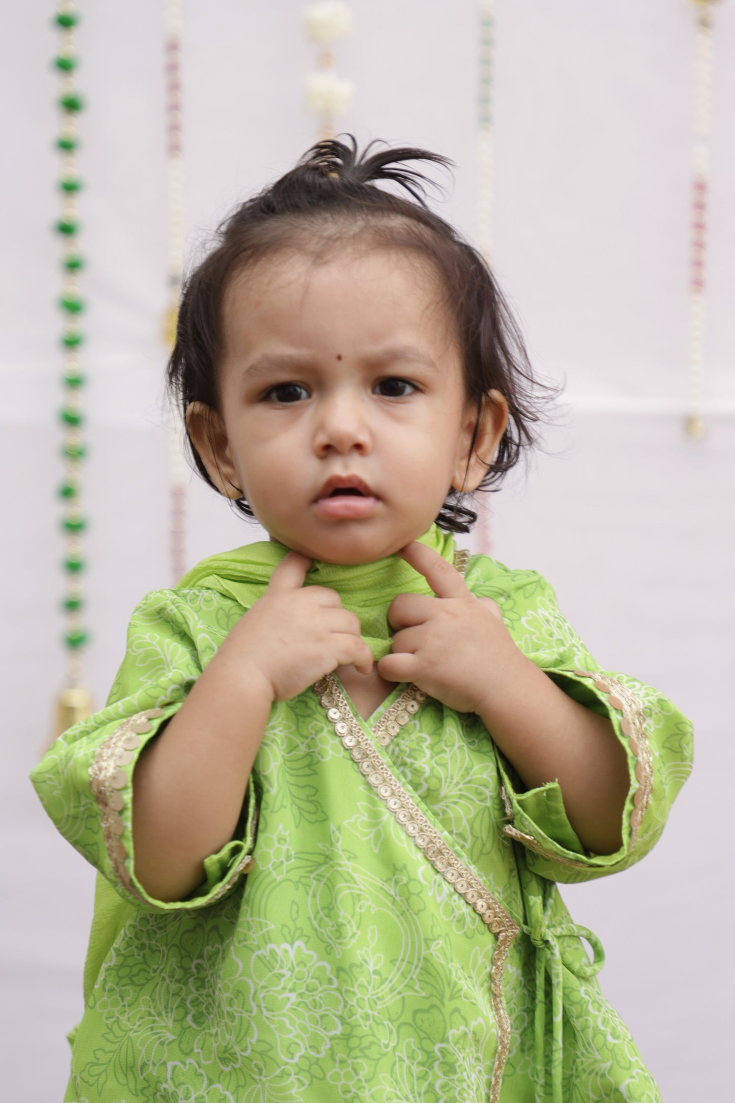 Green Floral Kurta Twinning set