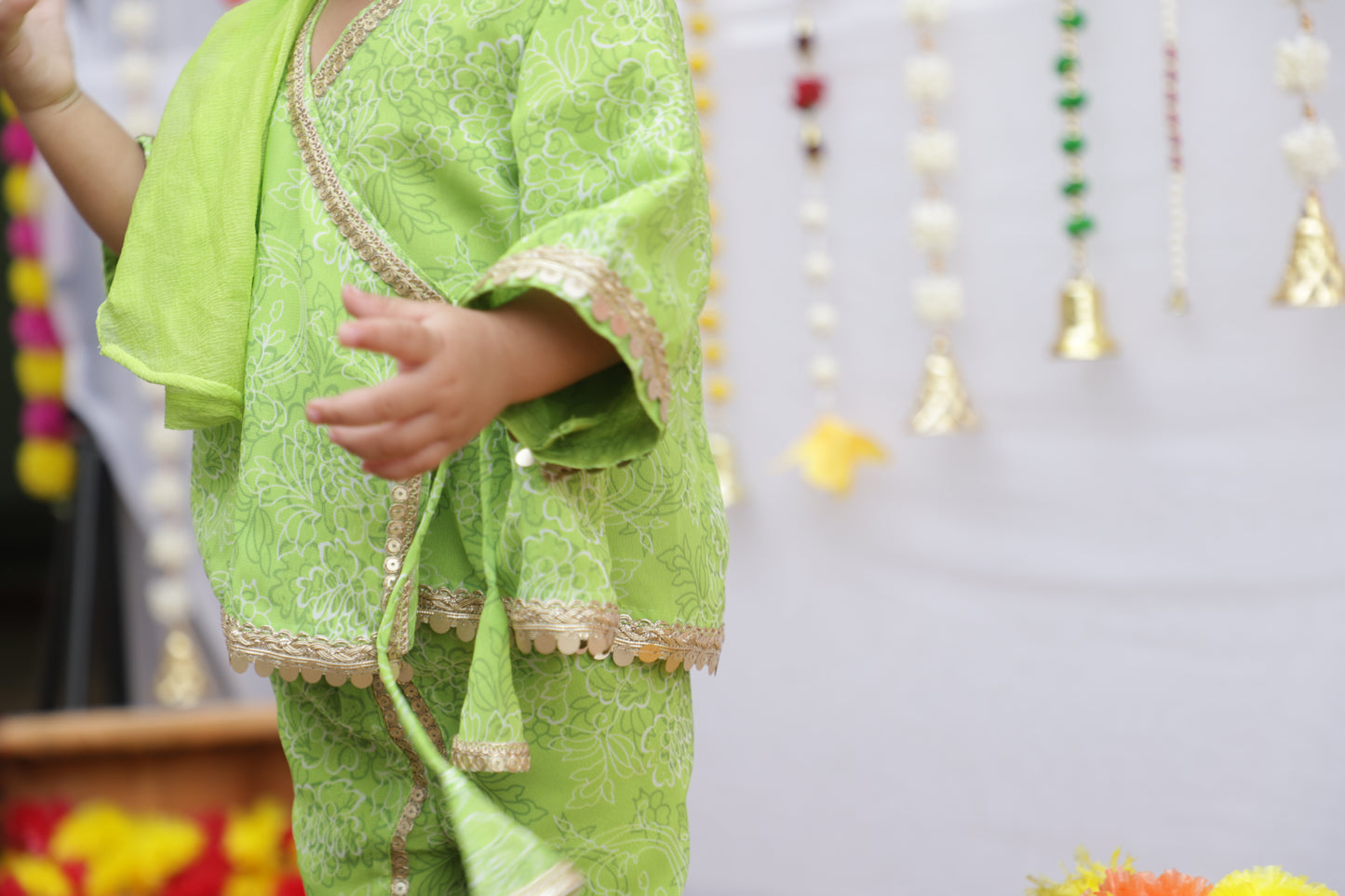 Green Angrakha Dhoti set