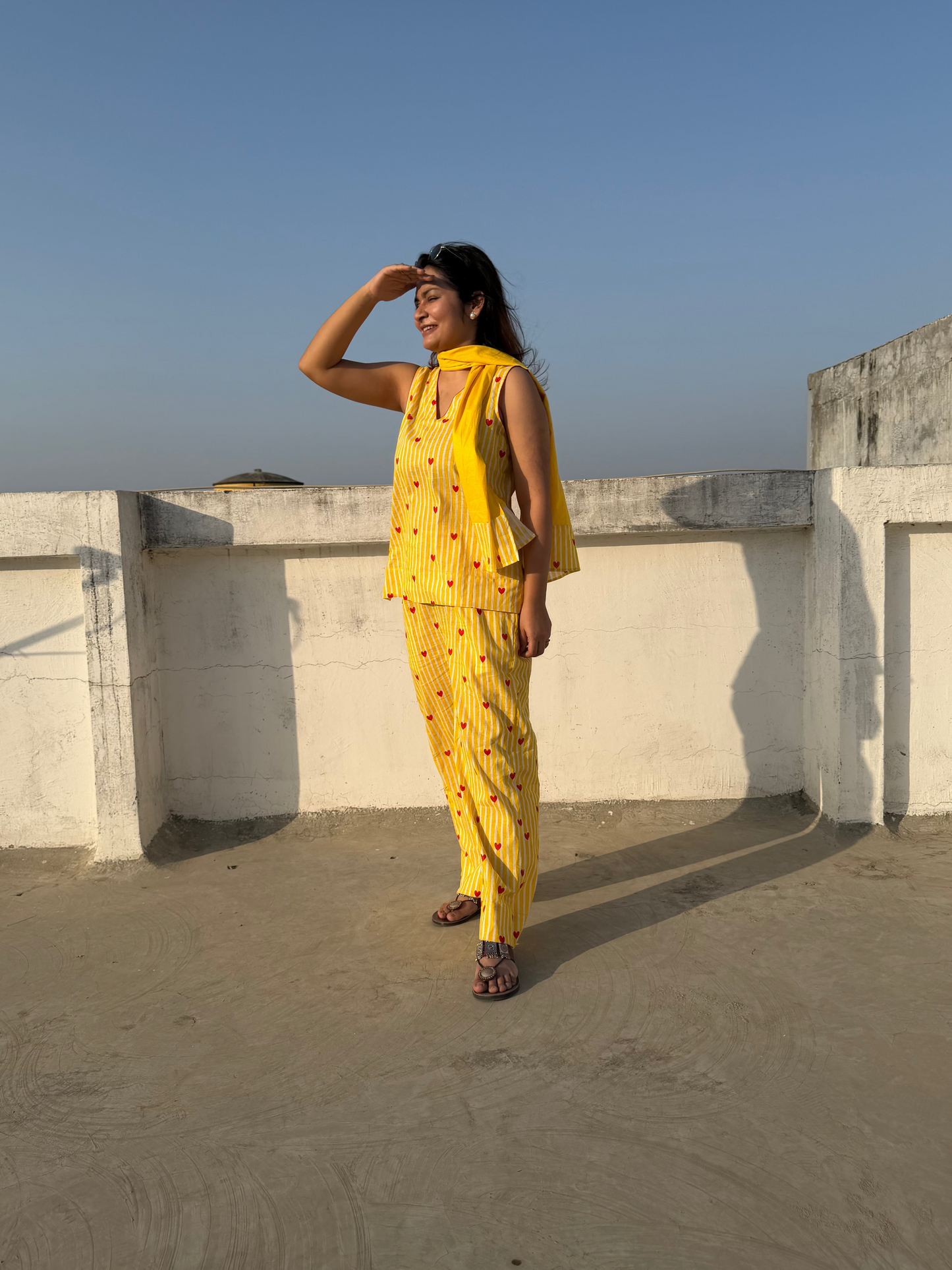 Yellow Striped Co-ord Set