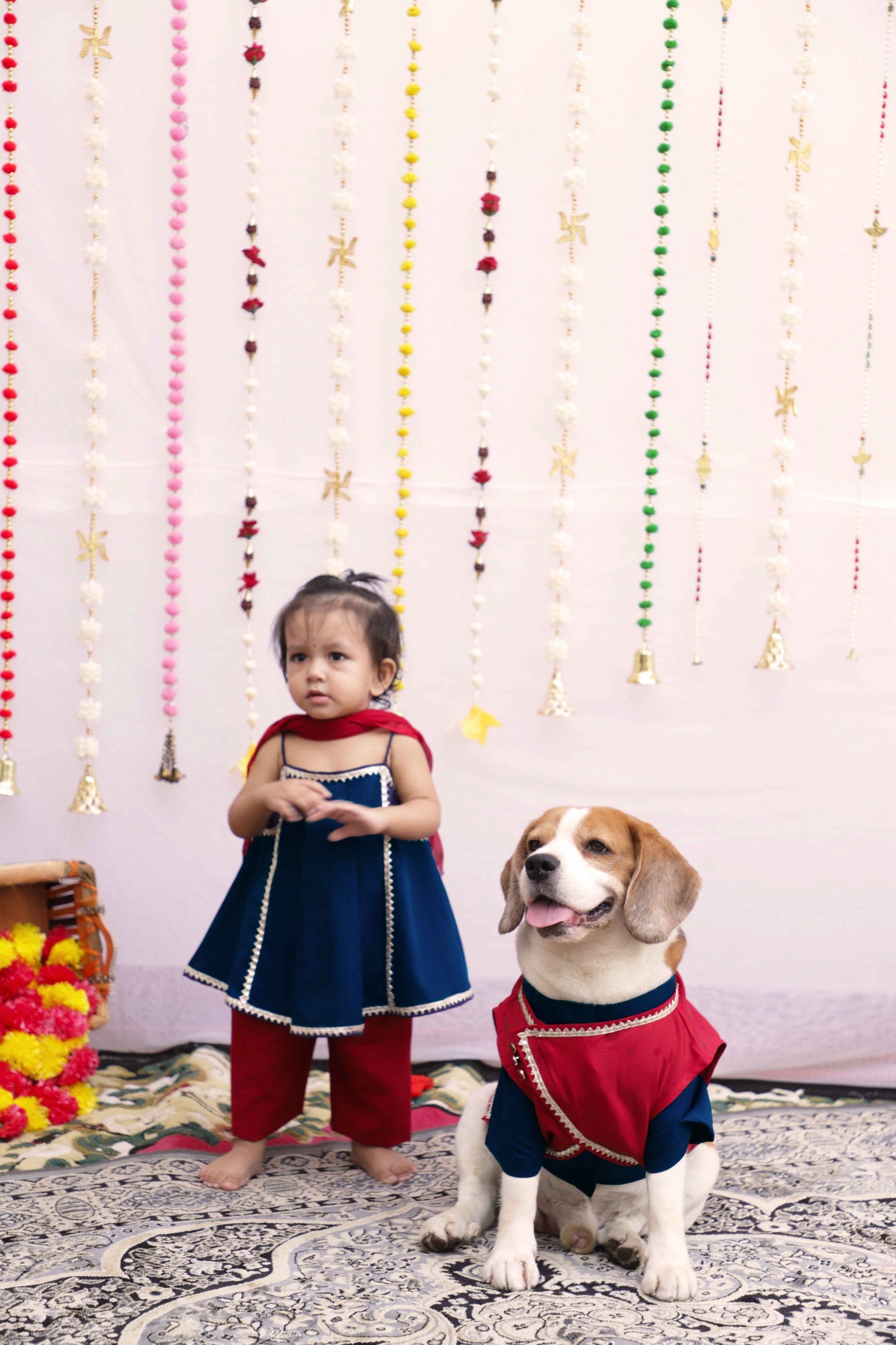 Navy Blue Kurta Twinning set