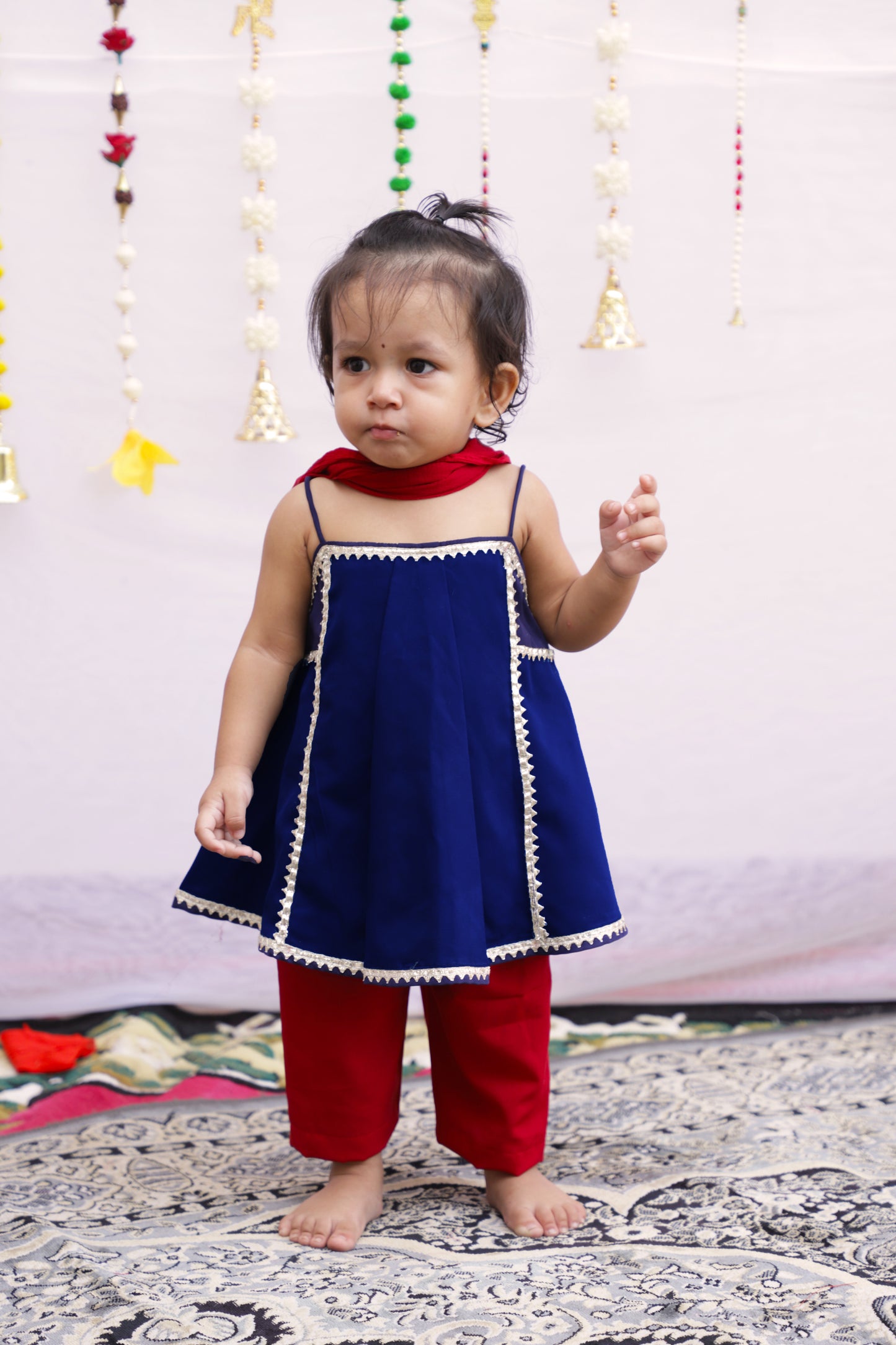 Navy Blue Kurta Twinning set