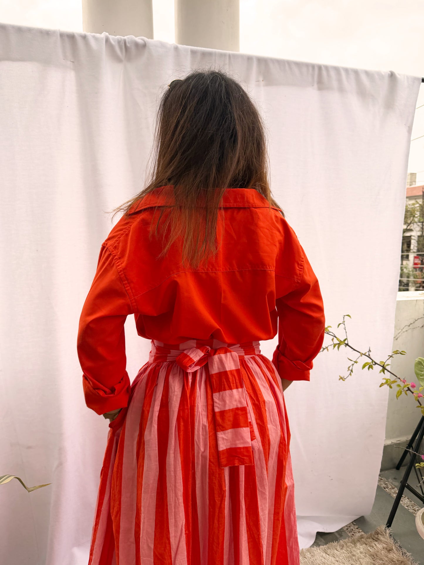 Orange Skirt Co-ord Twinning Set