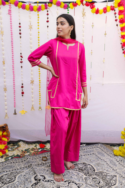Pink Farshi Salwar Set