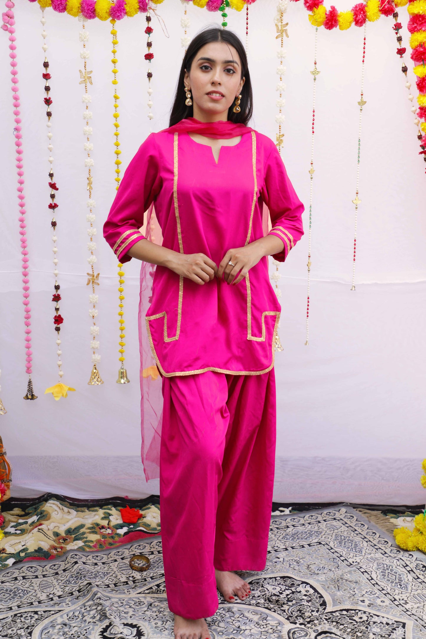 Pink Farshi Salwar Set
