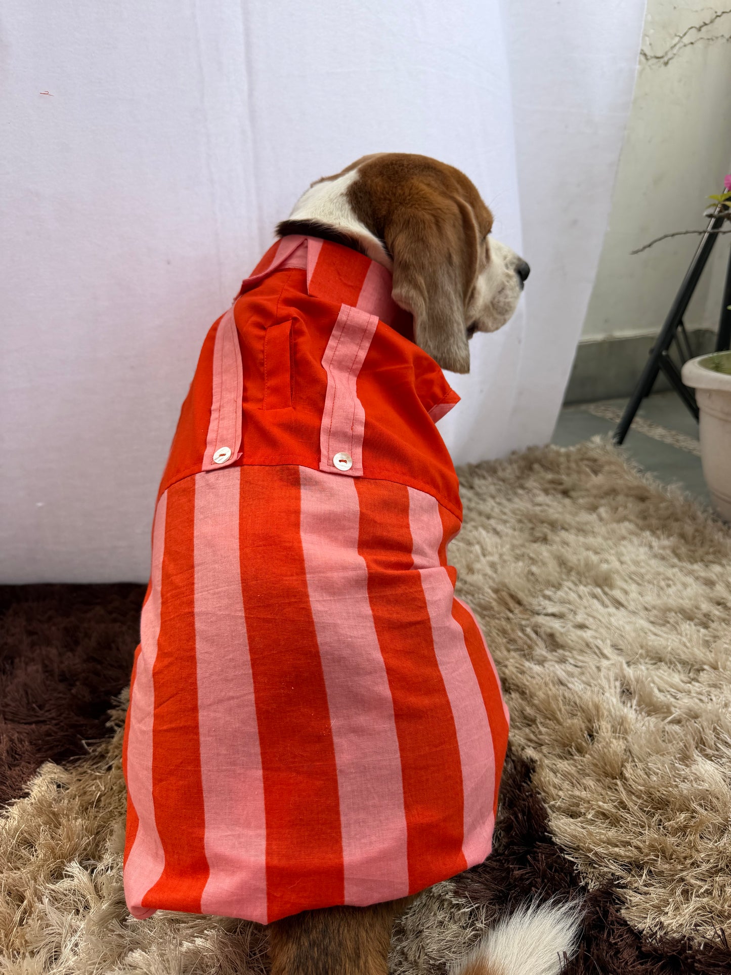 Orange Dungaree Shirt