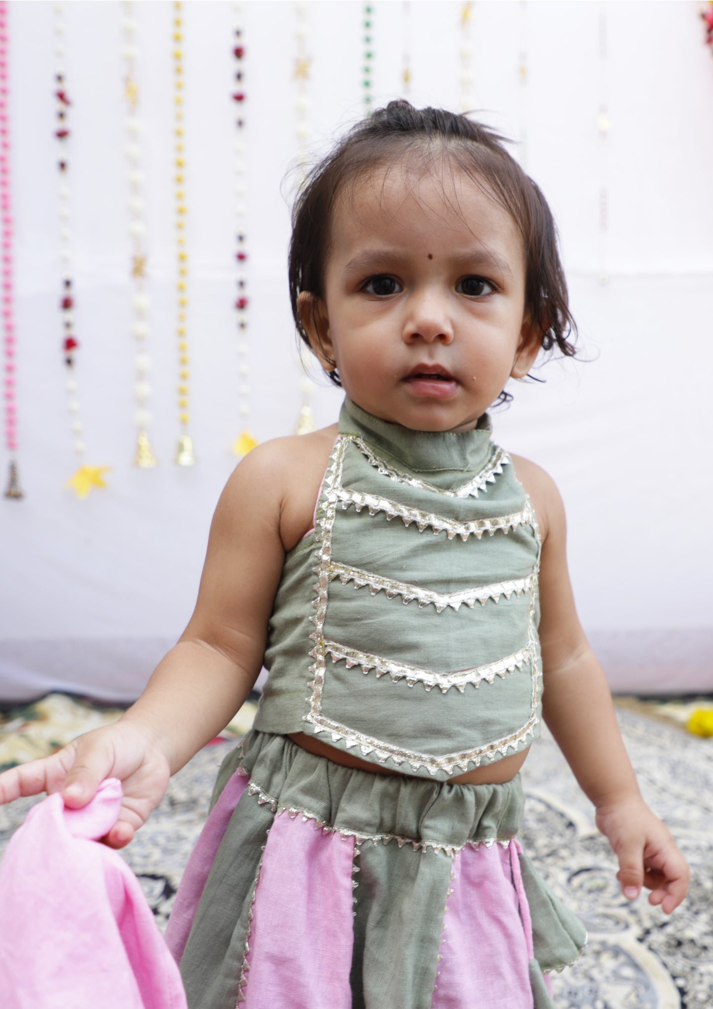 Pista-Pink Lehenga Set