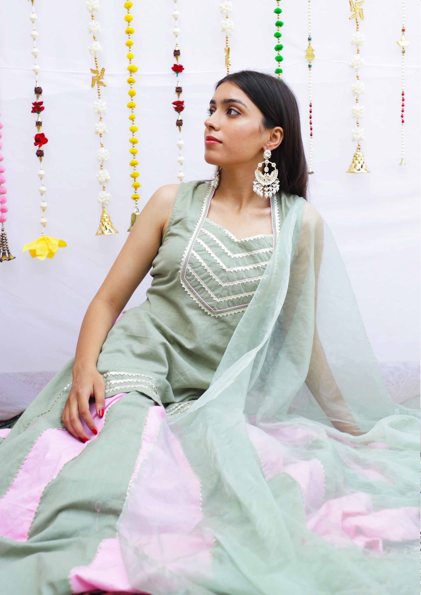 Pista-Pink Lehenga Set