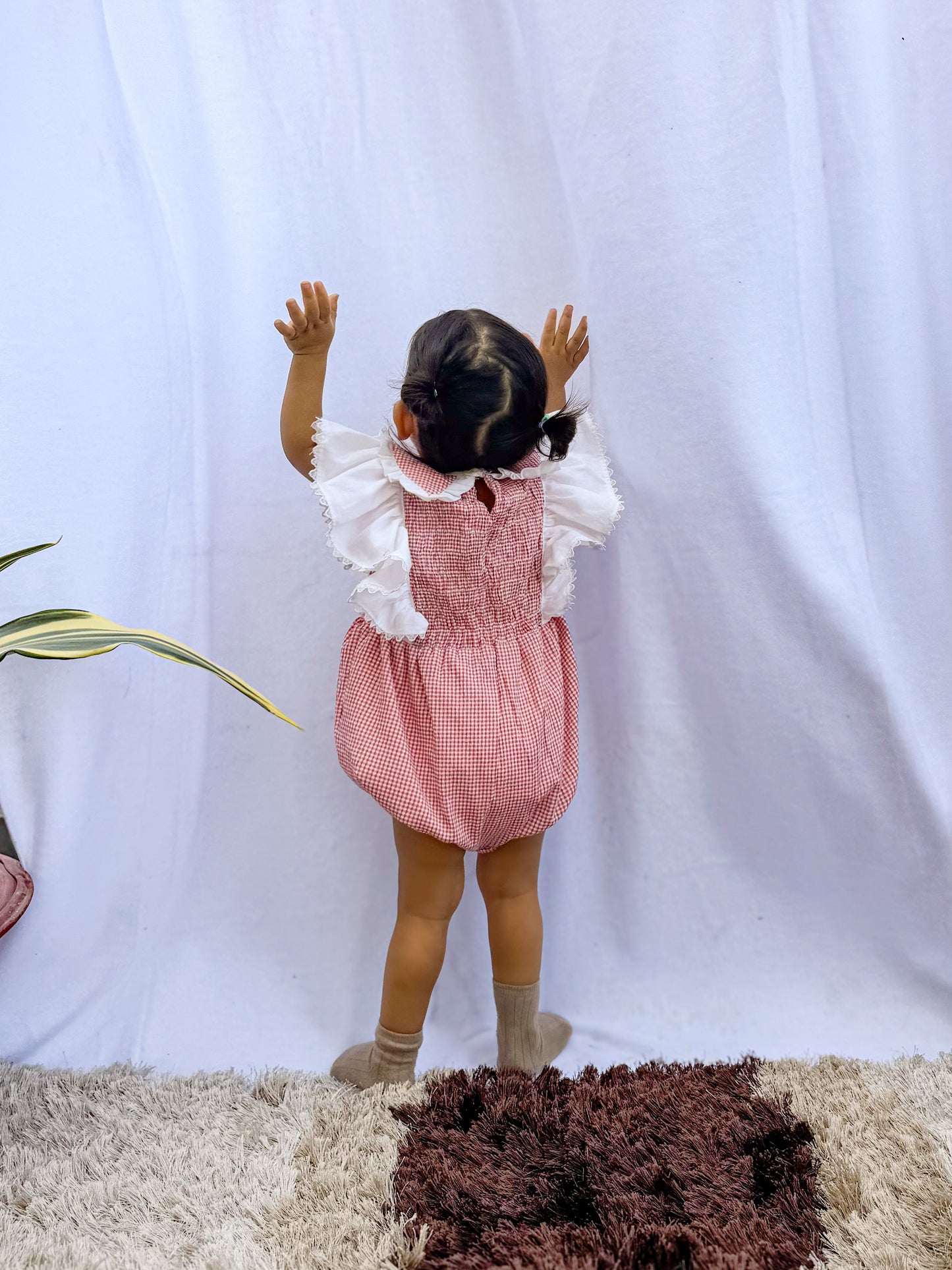 Red Gingham Dress Twinning Set
