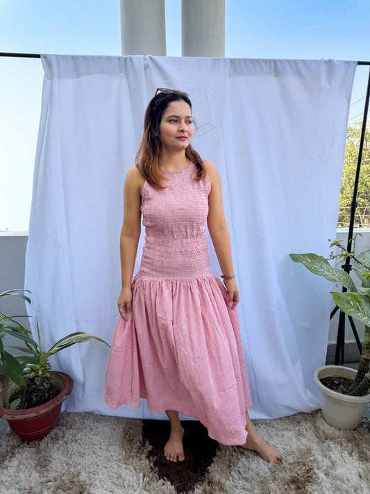 Red Ruched Dress