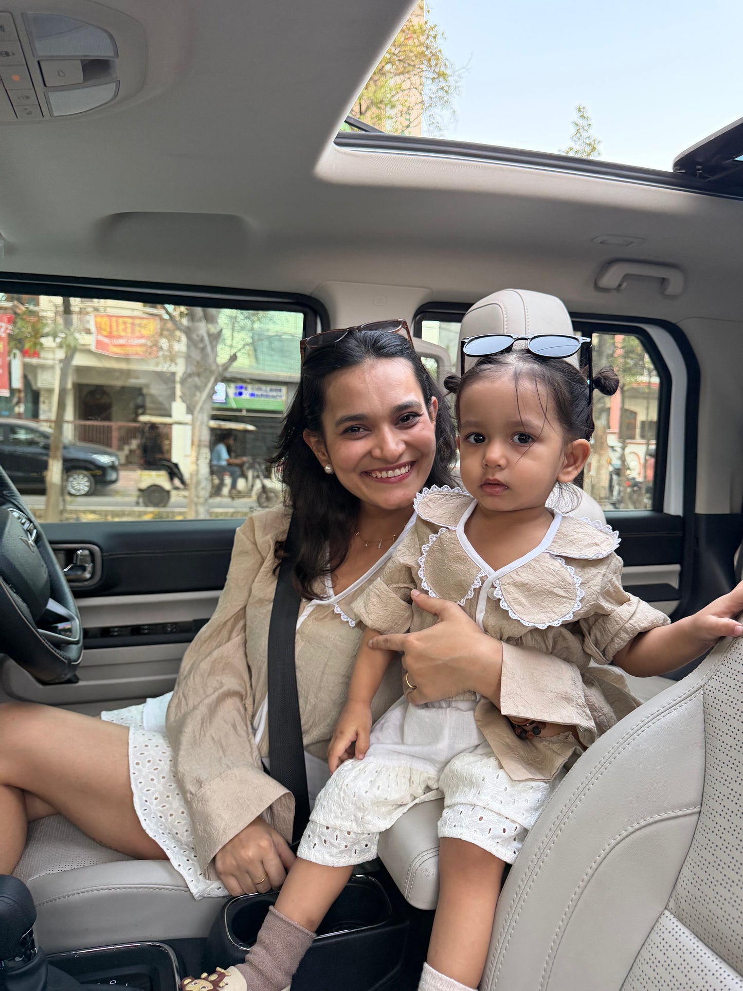 Beige Scalp Shirt Co-ord Twinning Set