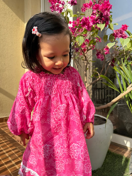 Pink Floral Dress