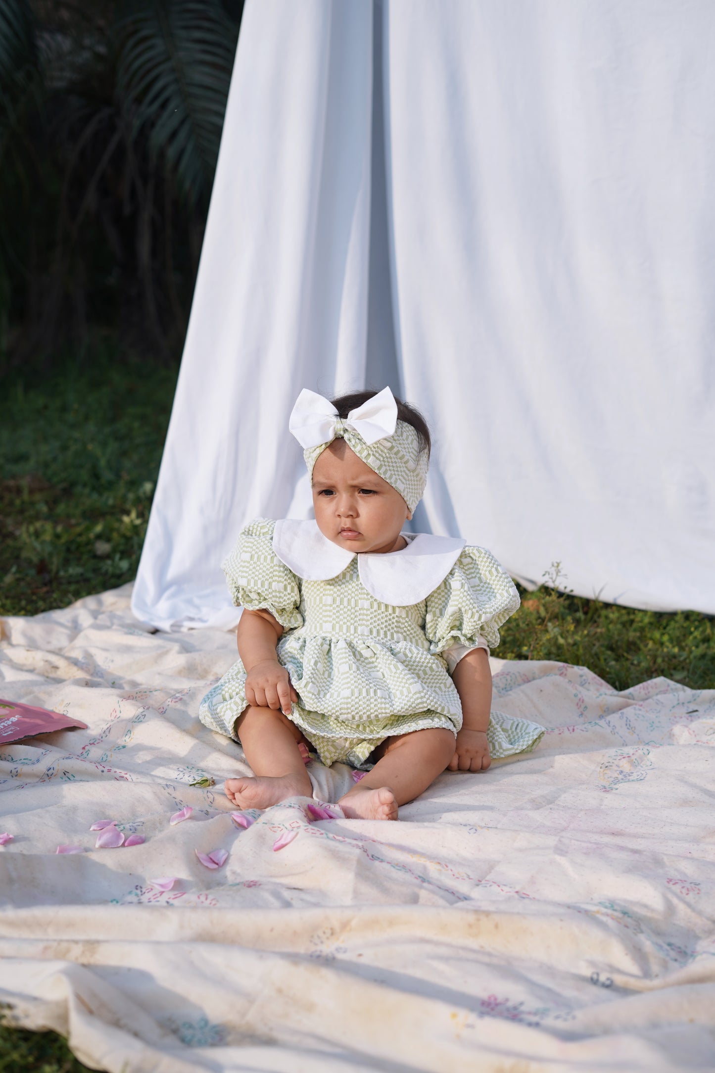 Green Dress Twinning Set