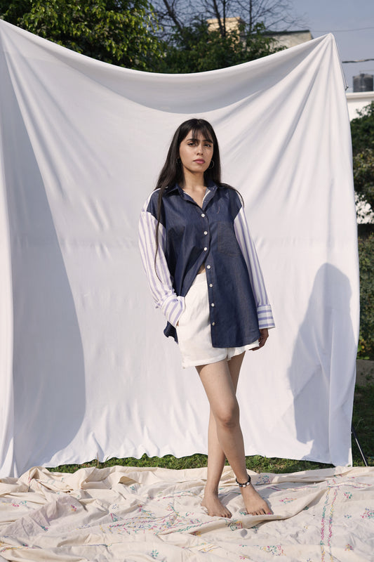 Denim C-ord Twinning set