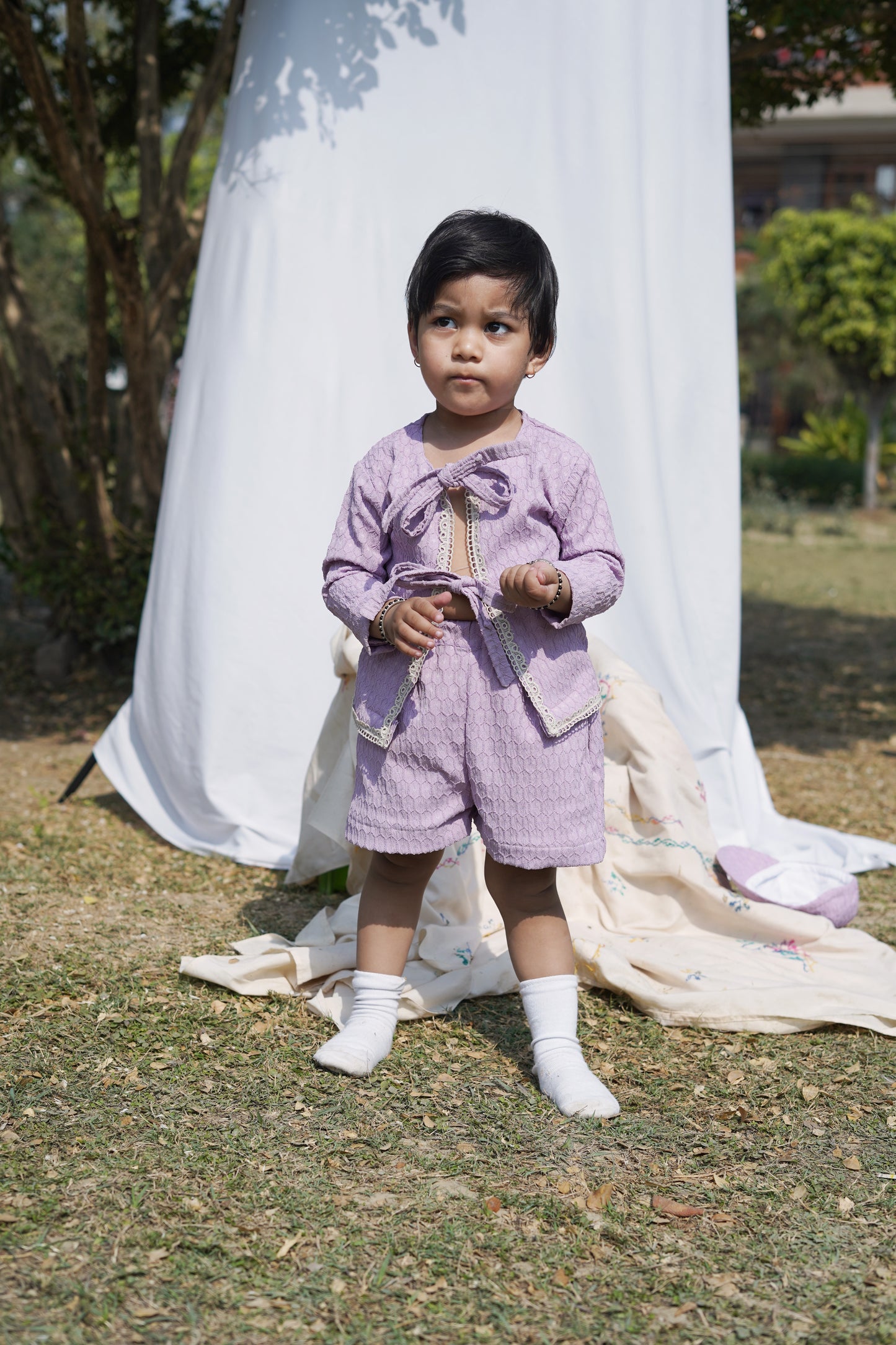 Lilac Tie-Up Co-ord set