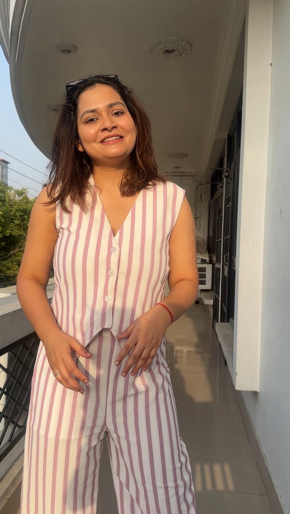 Stripe Vest Twinning Set