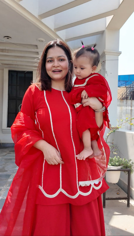Red Pakistani Sharara Set