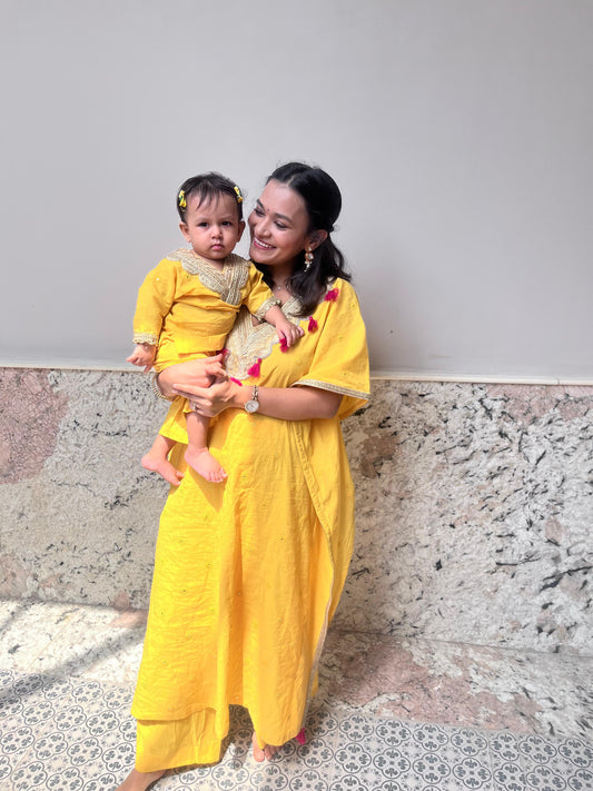 Yellow Kurta Twinning set