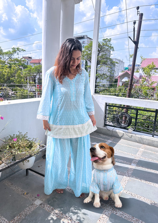 Blue KurtaTwinning set